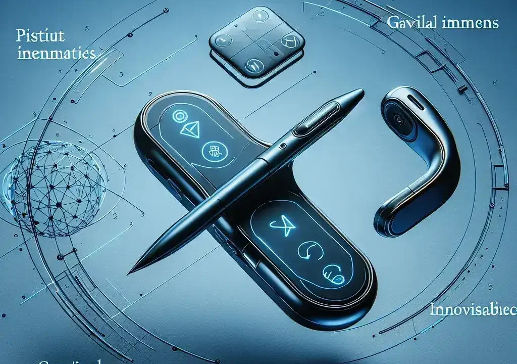 "Close-up of the Gavilan SC portable pointing device showcasing its sleek design and innovative features, designed for enhanced user experience in precision pointing."