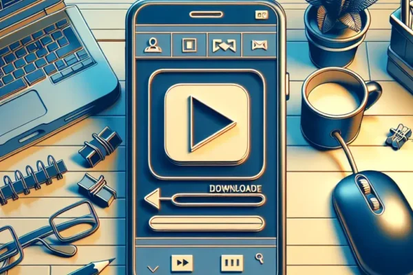"Step-by-step illustration of downloading Instagram videos with clear instructions, featuring a smartphone interface and the Instagram logo."